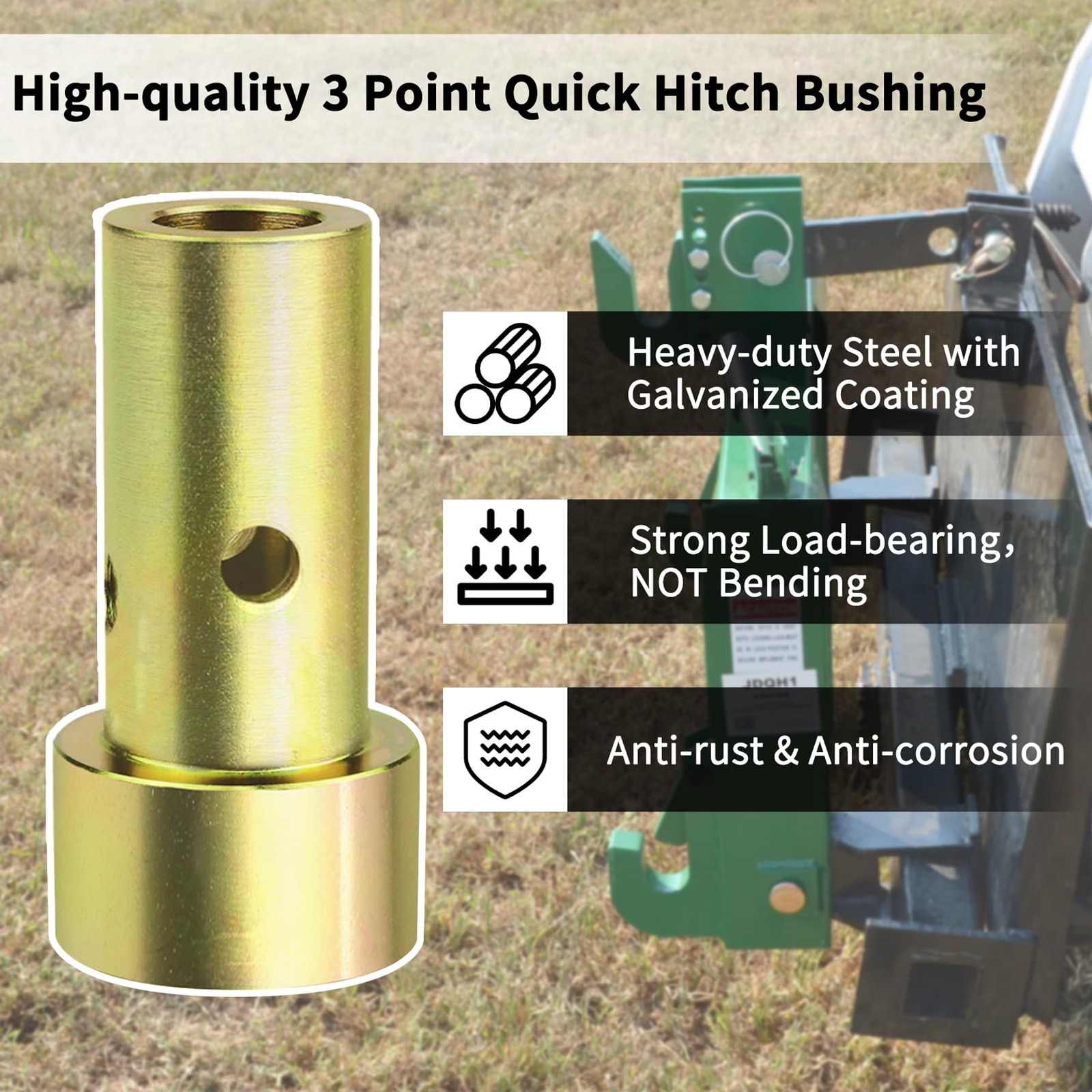 TK95029 Quick Hitch Adapter Bushing Set with Top Link Bushings Fit for Cat 1 …