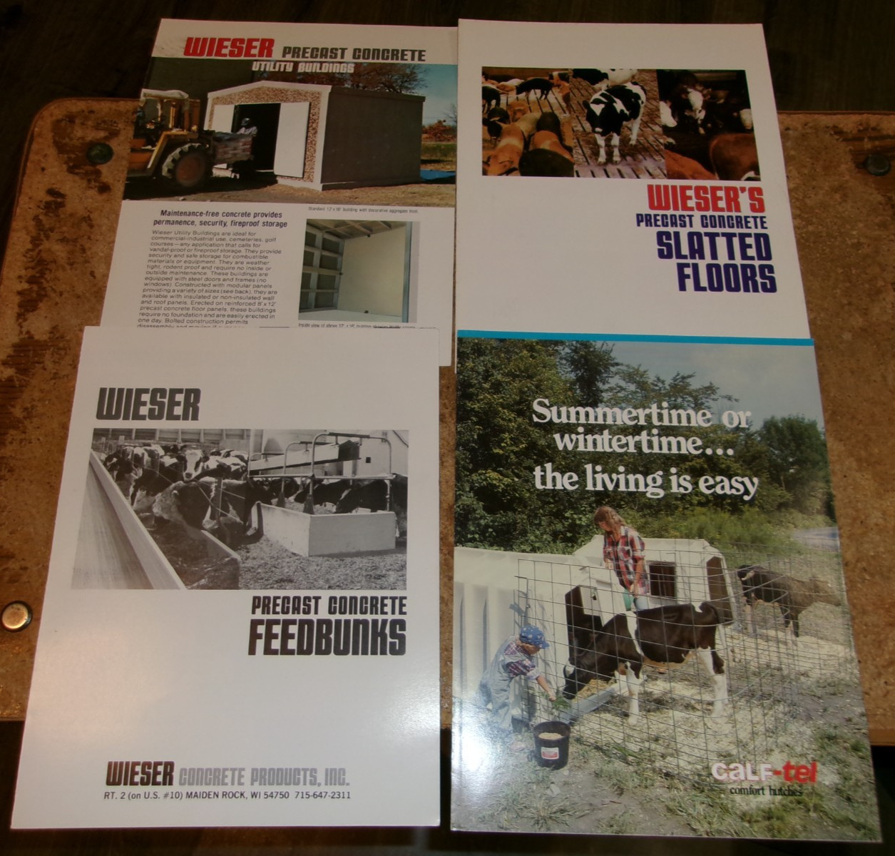 4-lot assorted livestock equipment brochures in good shape used