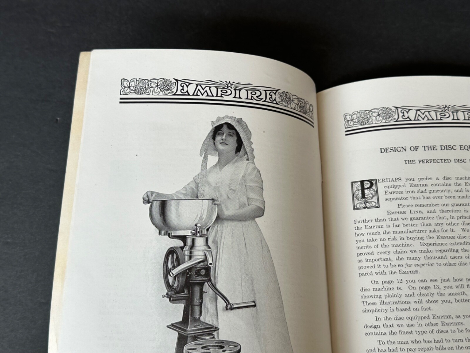 VINTAGE Advertising Catalog Dairy Machinery Empire Cream Separator Company 1914