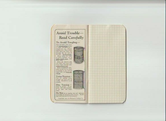 PLYMOUTH TWINE 1927 Rope Cordage Pocket Book North Plymouth Massachusetts TZ