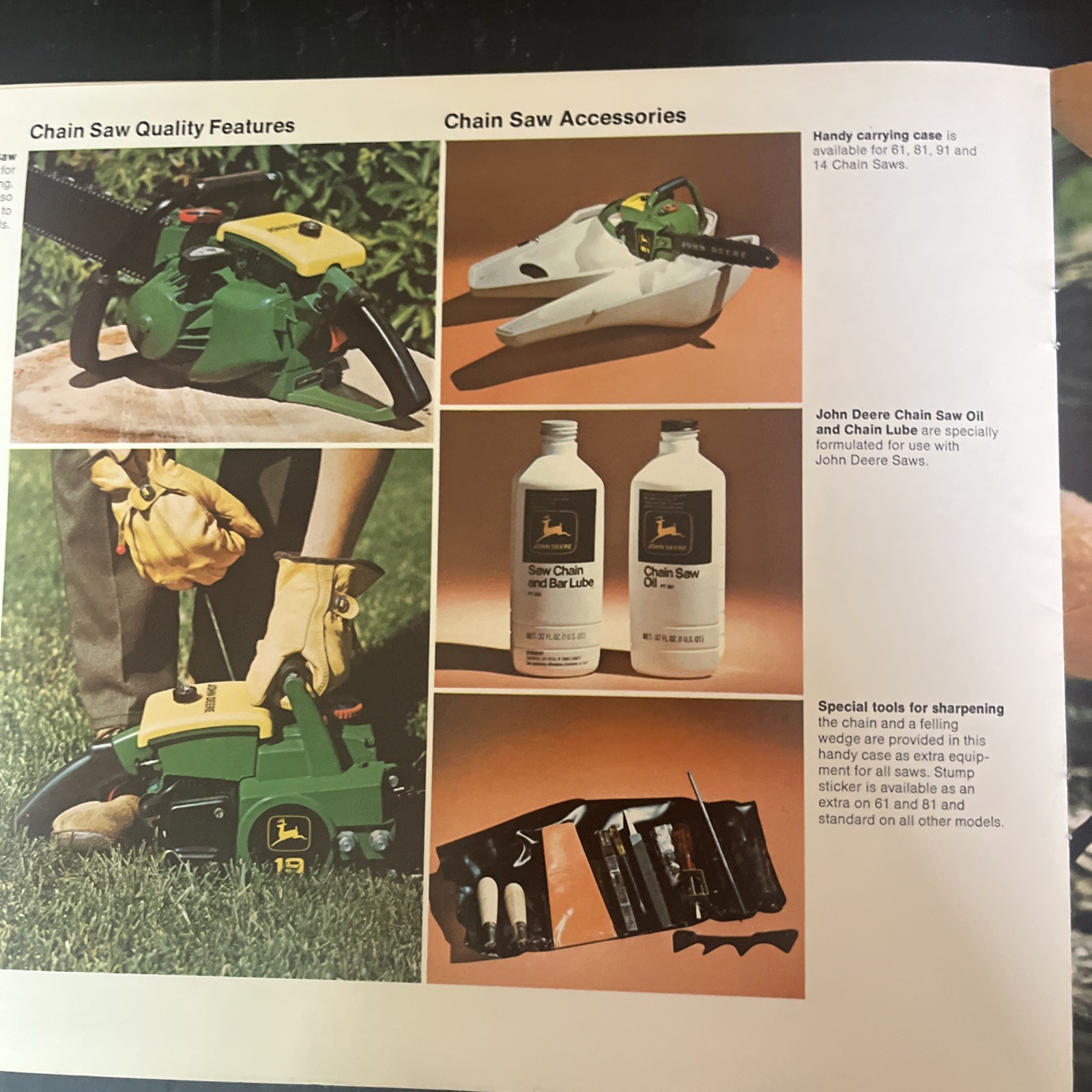 1970s John Deere Chain Saws Brochure – Sticker From Cummings Franktown CO