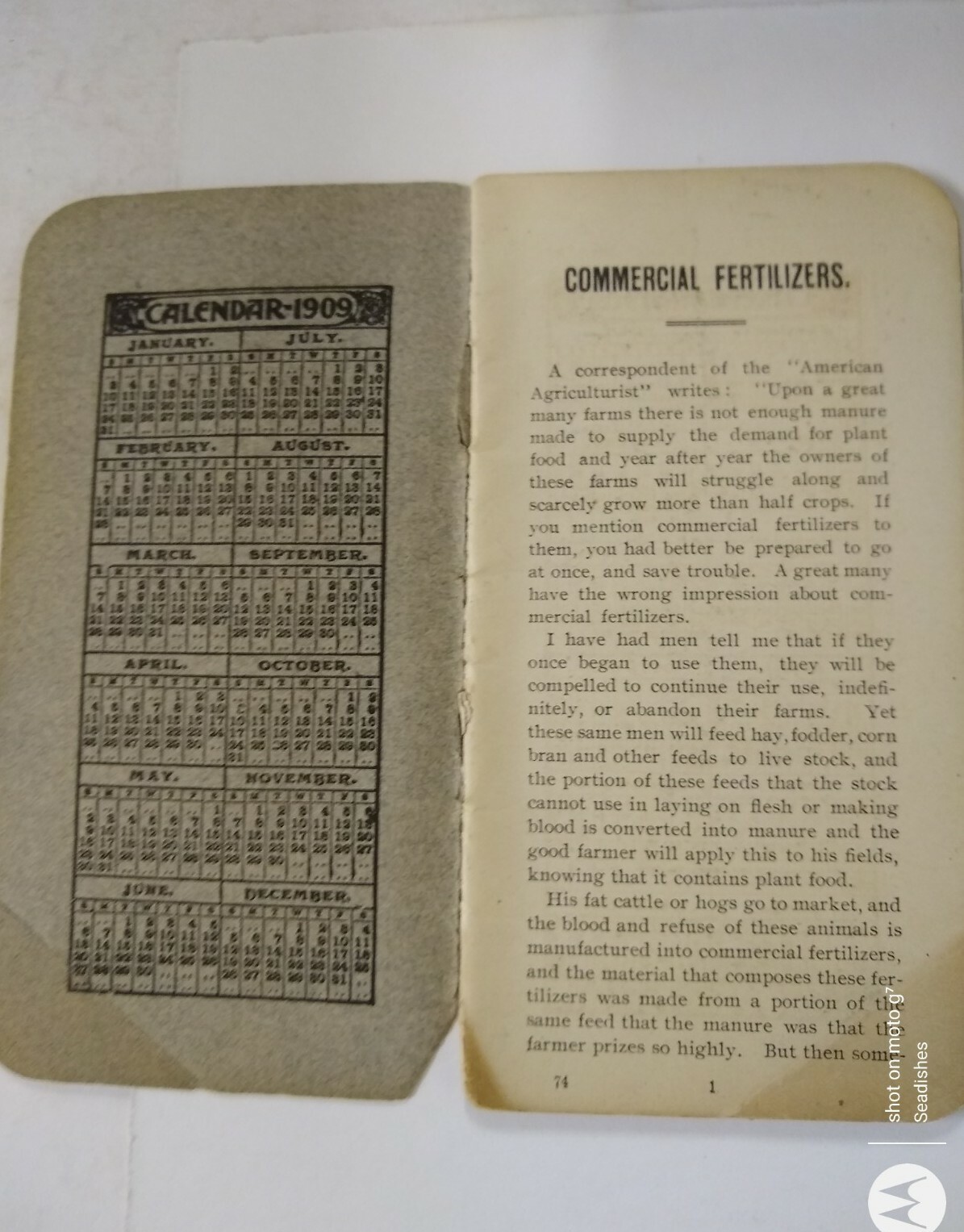 1909-1910 North Western Fertilizing Co Animal Bone Fertilizer Booklet St Louis