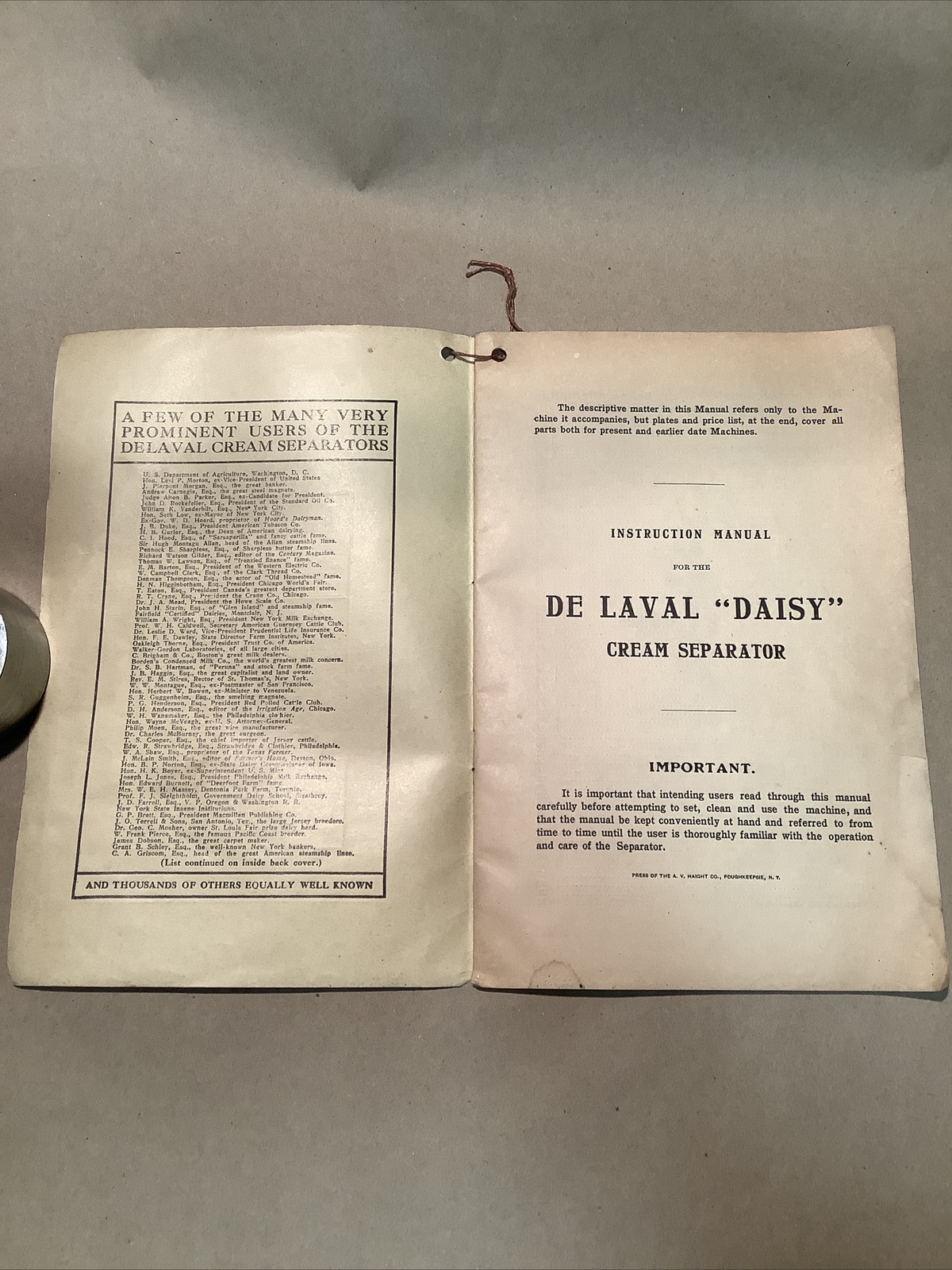 1930s Instructions Daisy De Laval Separator INV-P0004