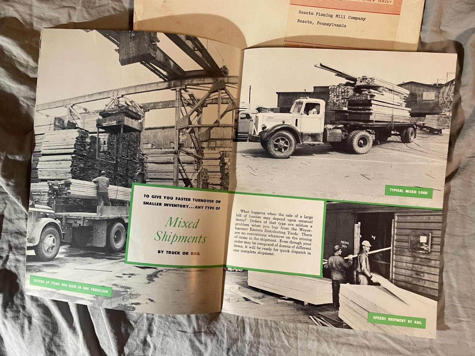 1950&rsquo;s Weyerhaeuser Eastern Distributing Yards Brochure Pamphlet Lumber Vintage