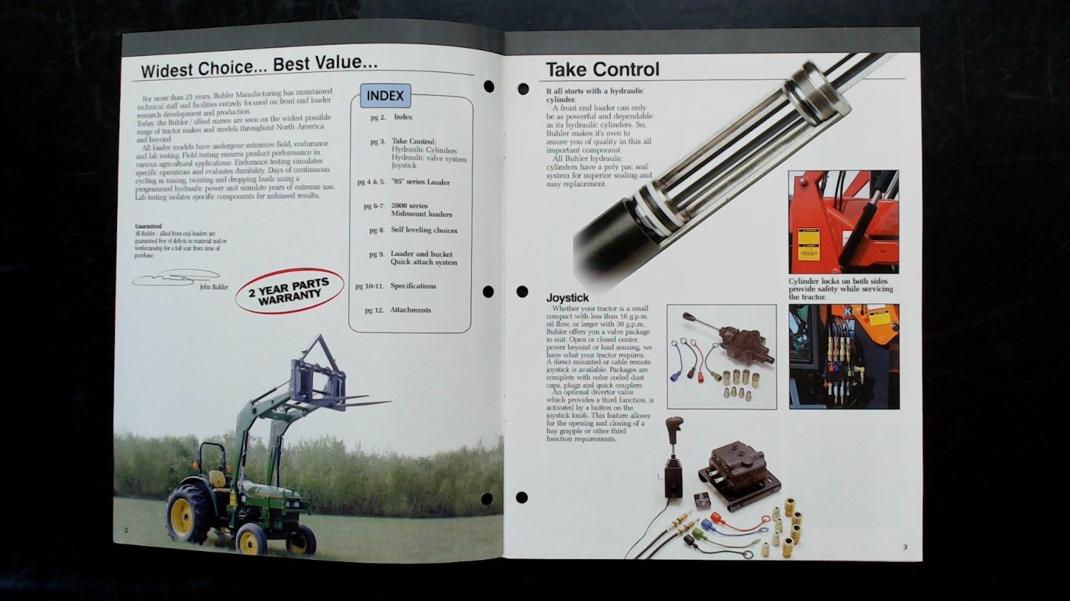 Buhler Allied Front End Loader Brochure 15 to 275 HP Vintage