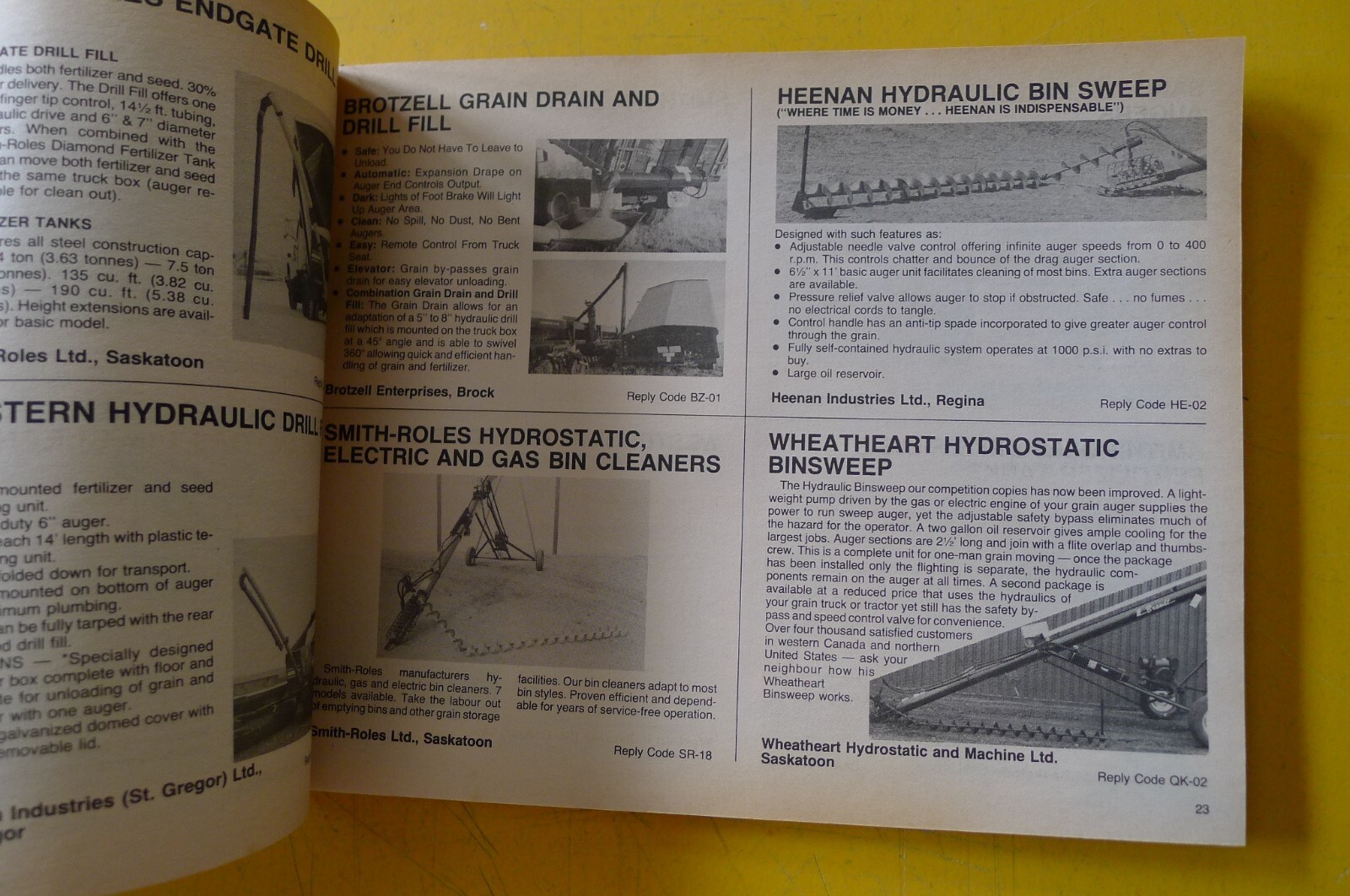 SASKATCHEWAN Implement Buyers Guide 1983 Catalog Farm Agriculture Industrial