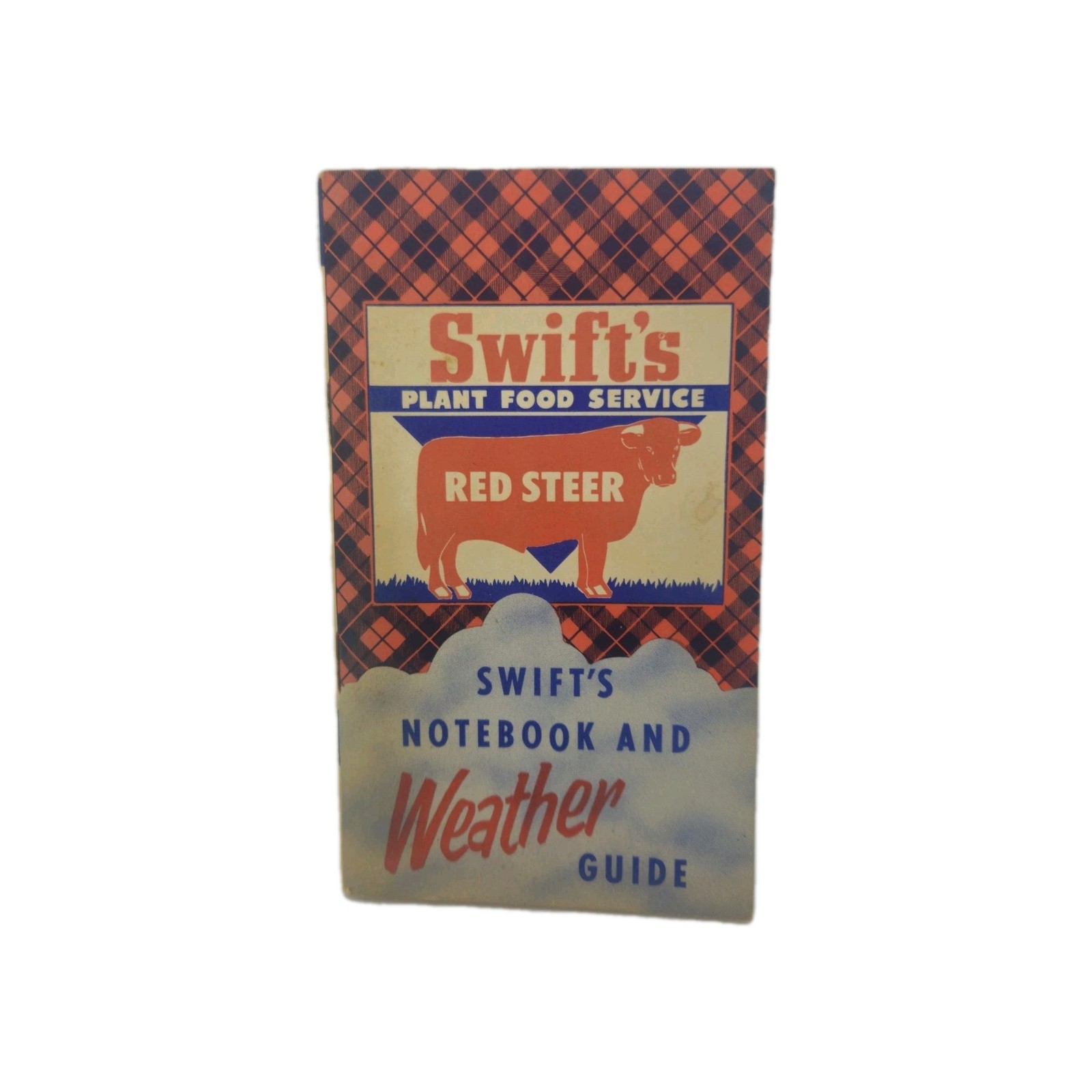 Swifts Red Steer Vintage Notebook & Weather Guide Agriculture Products 1953