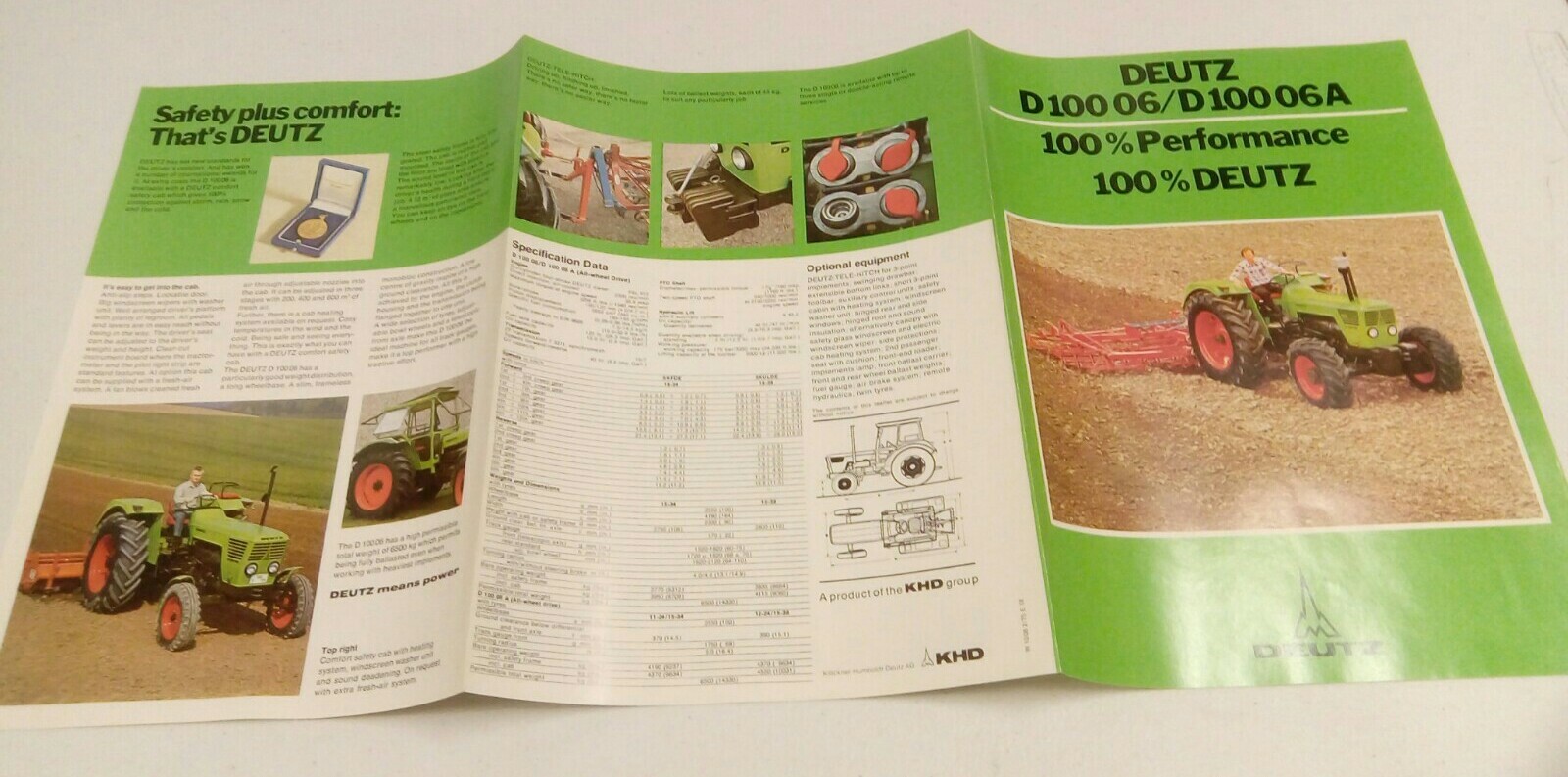 VINTAGE 1975 DEUTZ D10006 DIESEL TRACTOR CATALOG SALES BROCHURE BRAUN ANN ARBOR