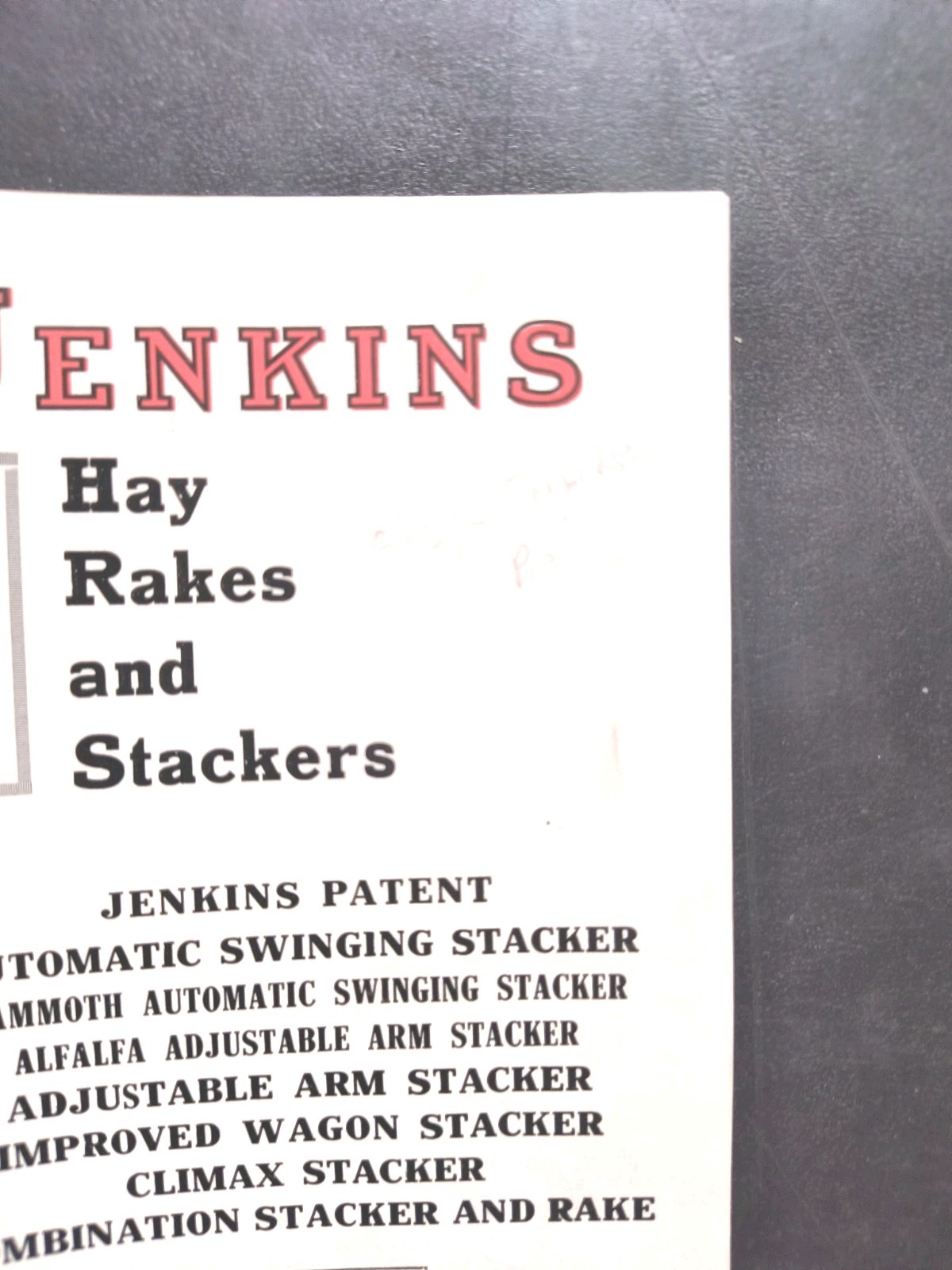 1910s Jenkins Hay Rake Moline NB Farm Dealer Sales Brochure Advertising
