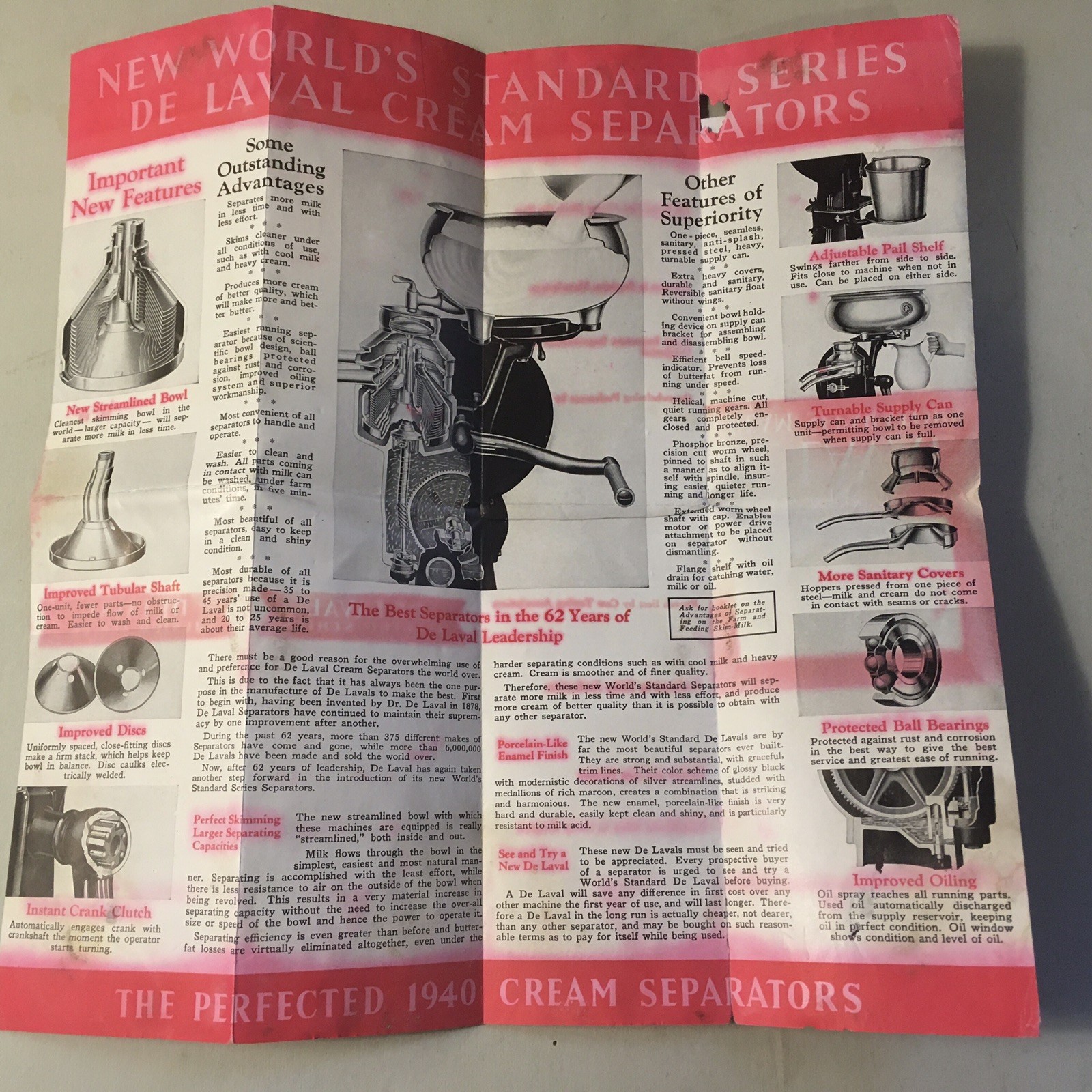 De Laval Separator Company Brochure Lot Milker Cream Cows Farming Dairy 1940s