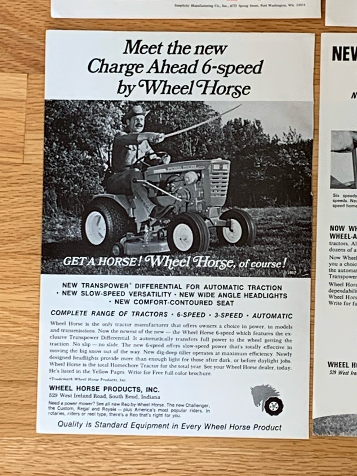 1967 National Geographic Tractor Mower Ads -8 Paper Pages 6.75×10”