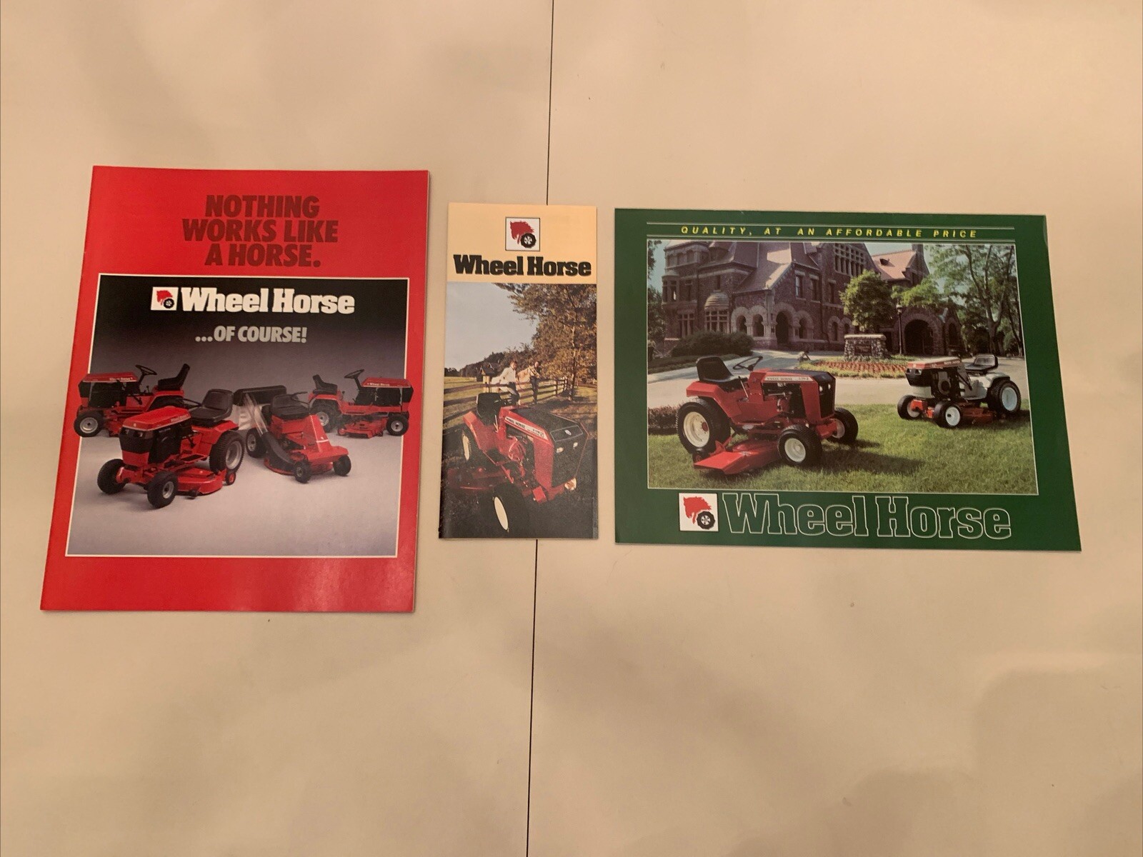 Lot of 3 Original NOS Wheel Horse Lawn & Garden Tractor Brochures-1980 & 1984