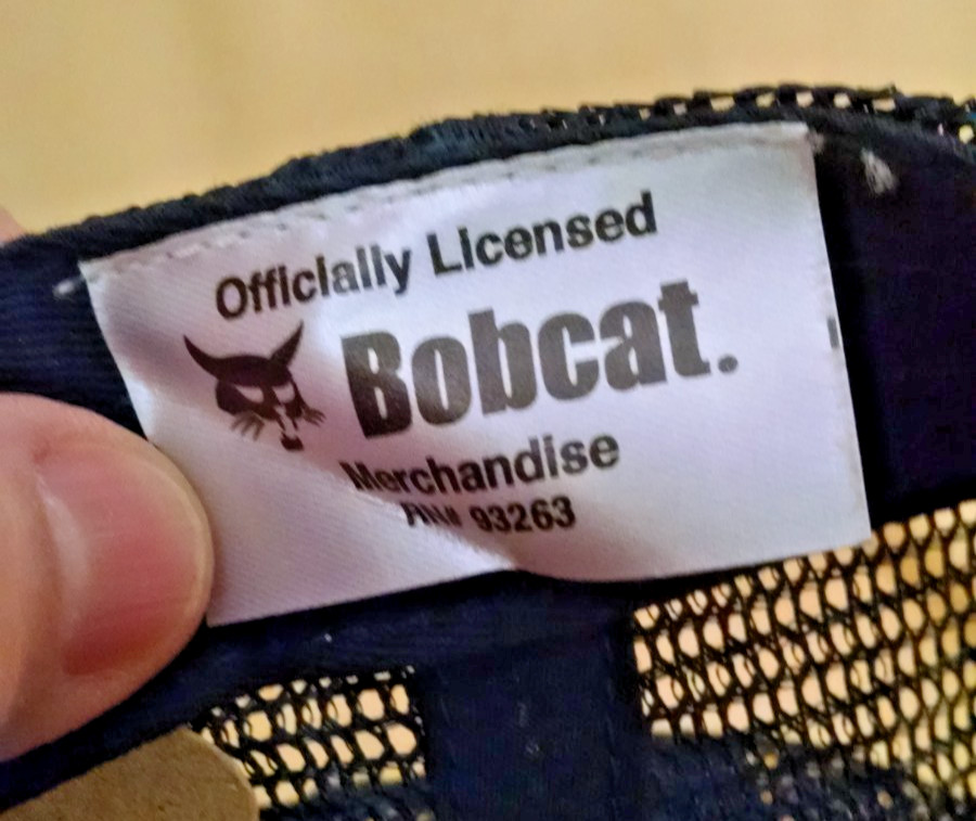 Bobcat Hat Baseball Ball Cap New Navy Blue Mesh White Logo Flag Cloth Strap Adj