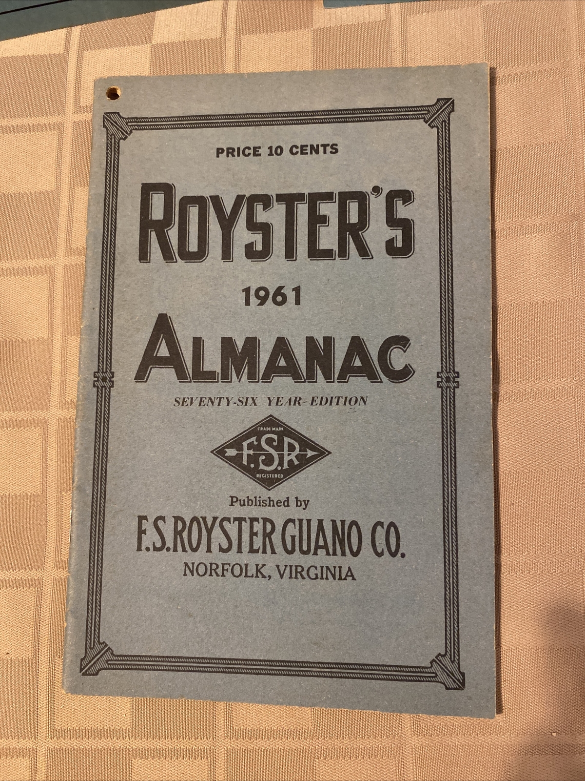 Vintage F.S.Royster Guano Farmer&rsquo;s Almanac