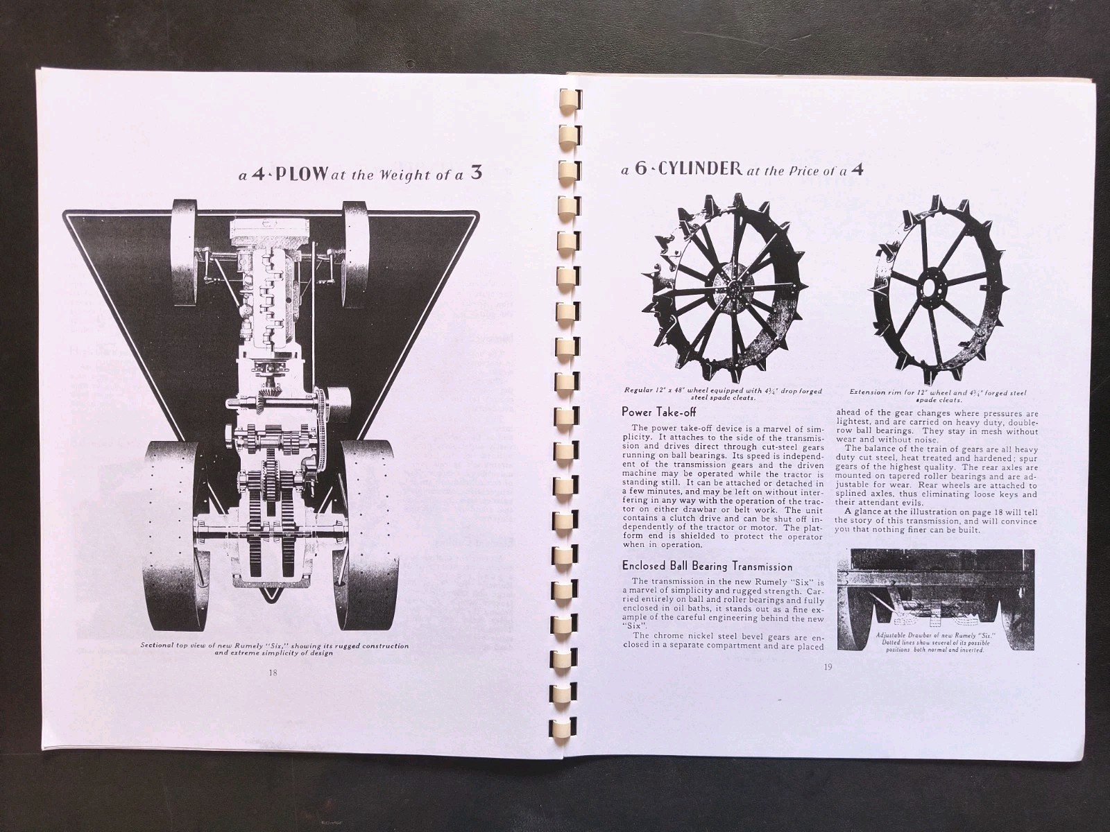 1920s Rumley 6 Tractor Dealer Brochure Owners Manual Print Advertising Reprint
