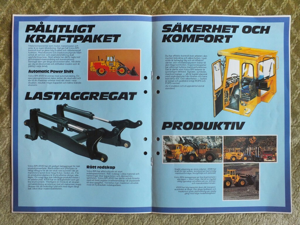 VOLVO BM 4500 Mining Construction Wheel Loader Brochure Prospekt 1984