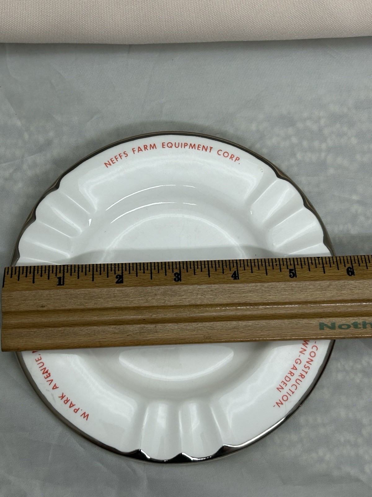 Vintage Neffs Farm Equipment Corp Collector Plate Ashtray Advertising Neffs, PA