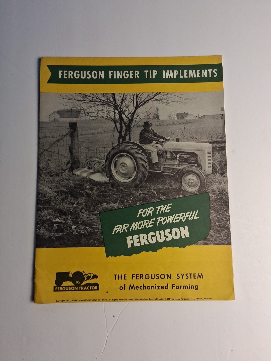 Ferguson Finger Tip Implements For Flexible Farming Dealer Brochure 1950 Mint