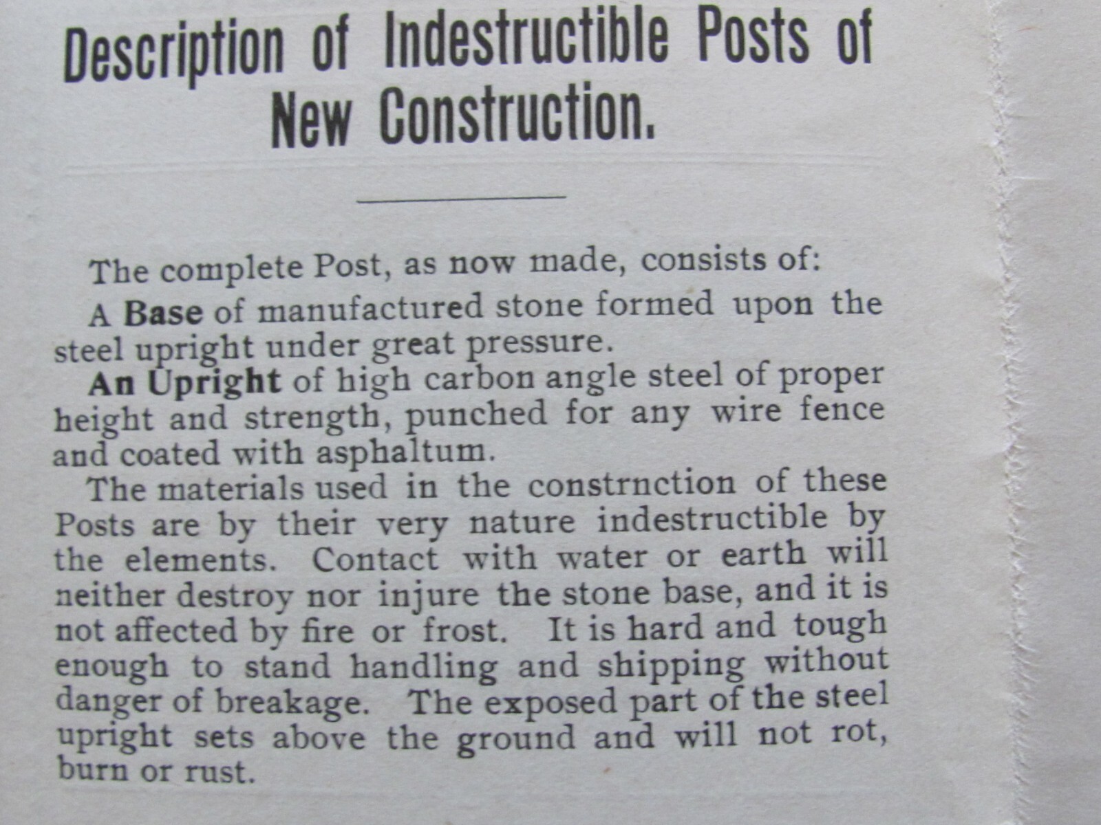 1903 PAMPHLET COILED SPRING FENCE WINCHESTER INDIANA INDESTRUCTIBLE POSTS FARM