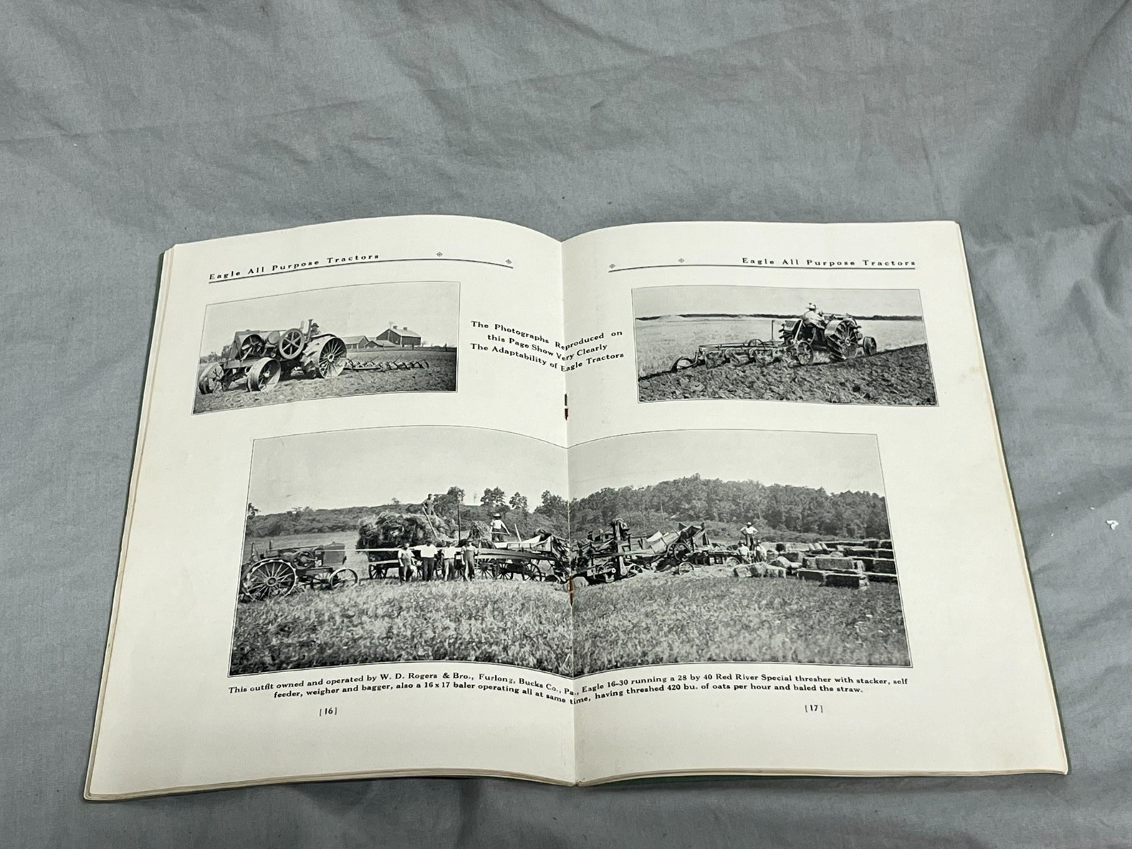 vintage 1920s EAGLE 13-25 16-30 Tractor Appleton, Wisconsin Catalog Brochure