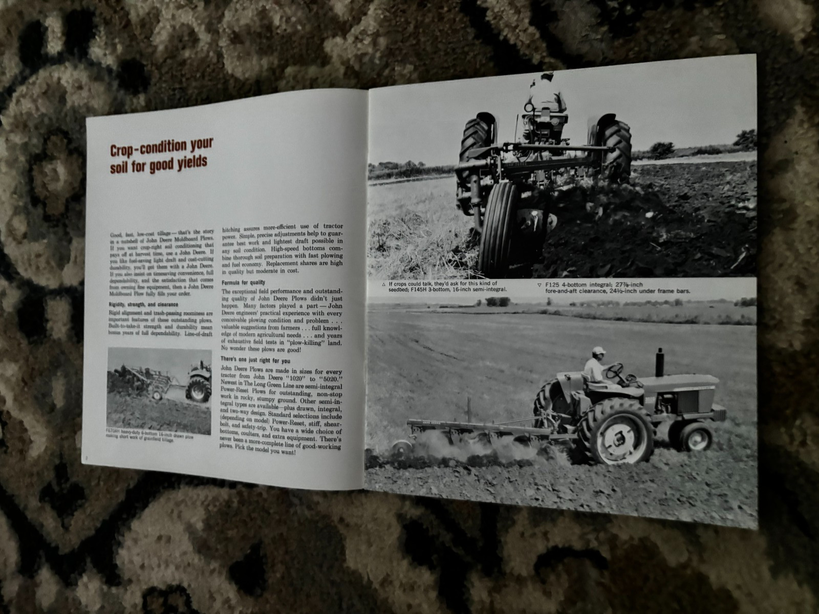 John Deere Moldboard Plows For 1966 Brochure DCPA26