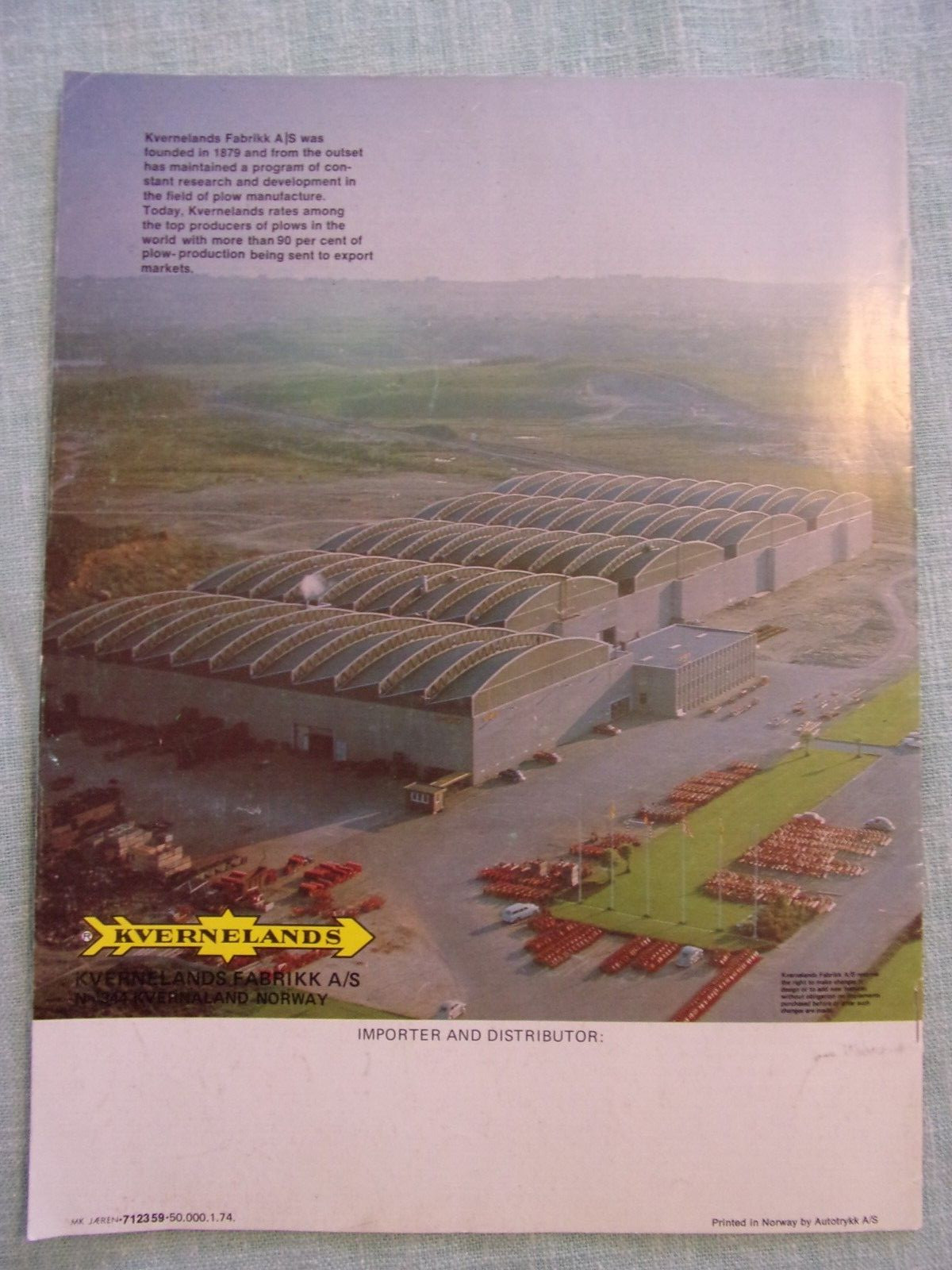 Kvernelands Mounted & Semi-mounted Plow Dealers Brochure Norway