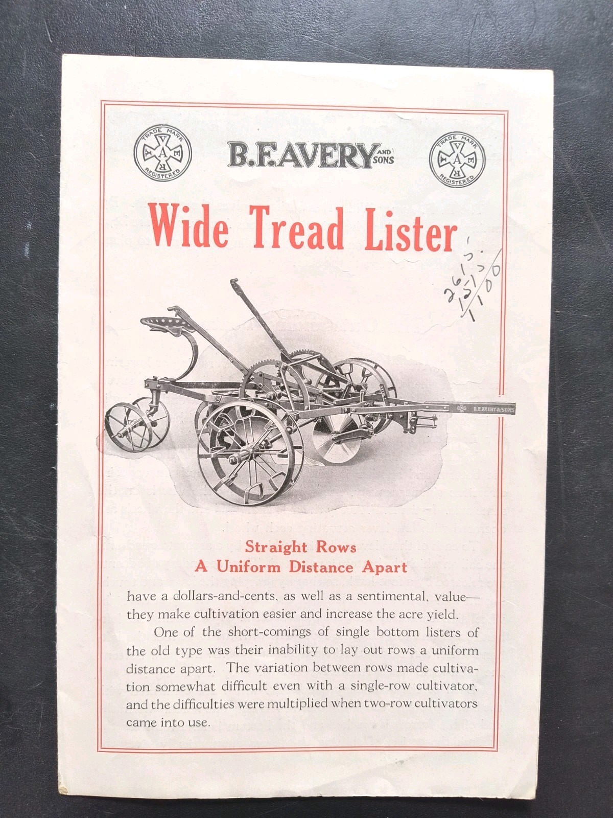 1920s B.F. Avery & Sons Plow And Harvest Co. Dealer Brochure Advertising Catalog