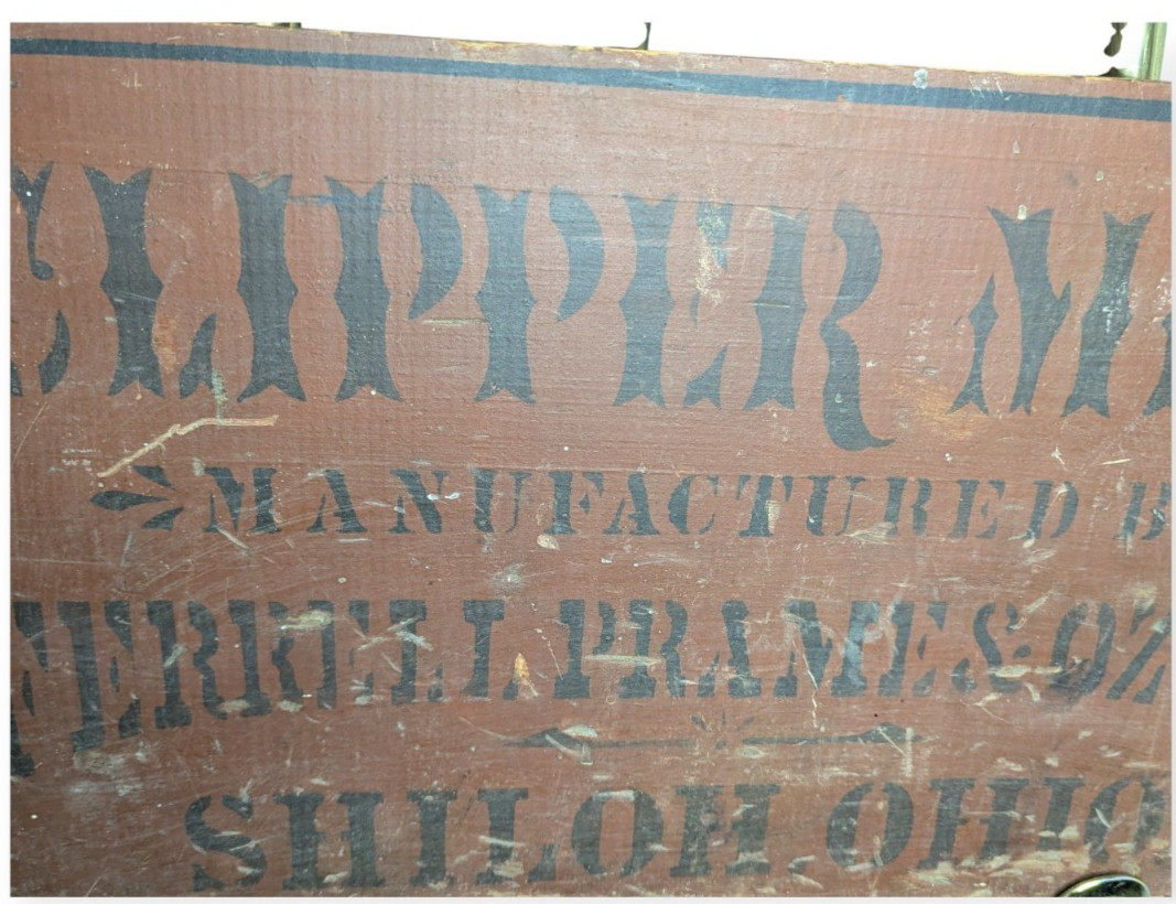 Early Clipper Mill Ferrell, Prame & Ozier Painted Wood Piece Shiloh Ohio 1891/92