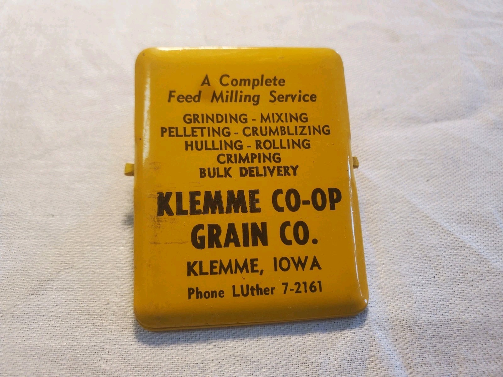 Yellow Metal Paper Clip Klemme Cooperative Grain Iowa Feed Milling Service