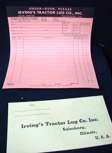 1940 Irving&rsquo;s Tractor Lug Co Replacement New & Used Parts Catalog WW2 Era