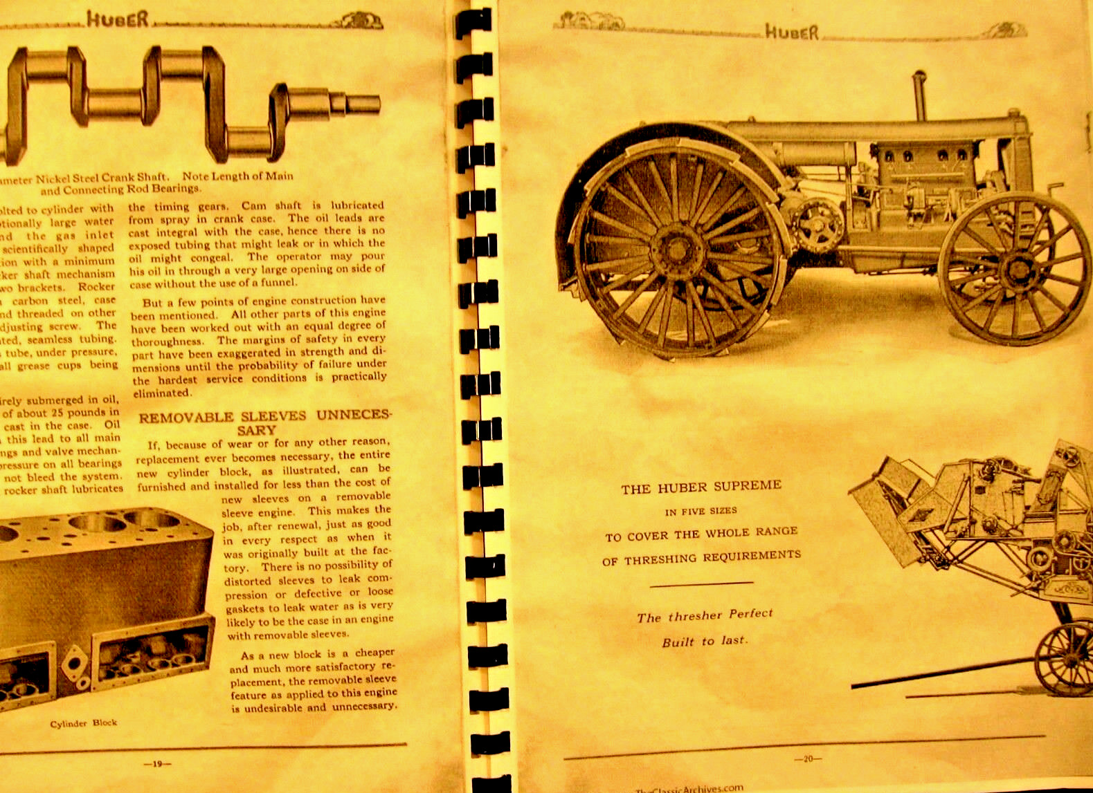 The Huber 1917 Tractors & Threshing machinery Sales Manual 40 illustrated Pages