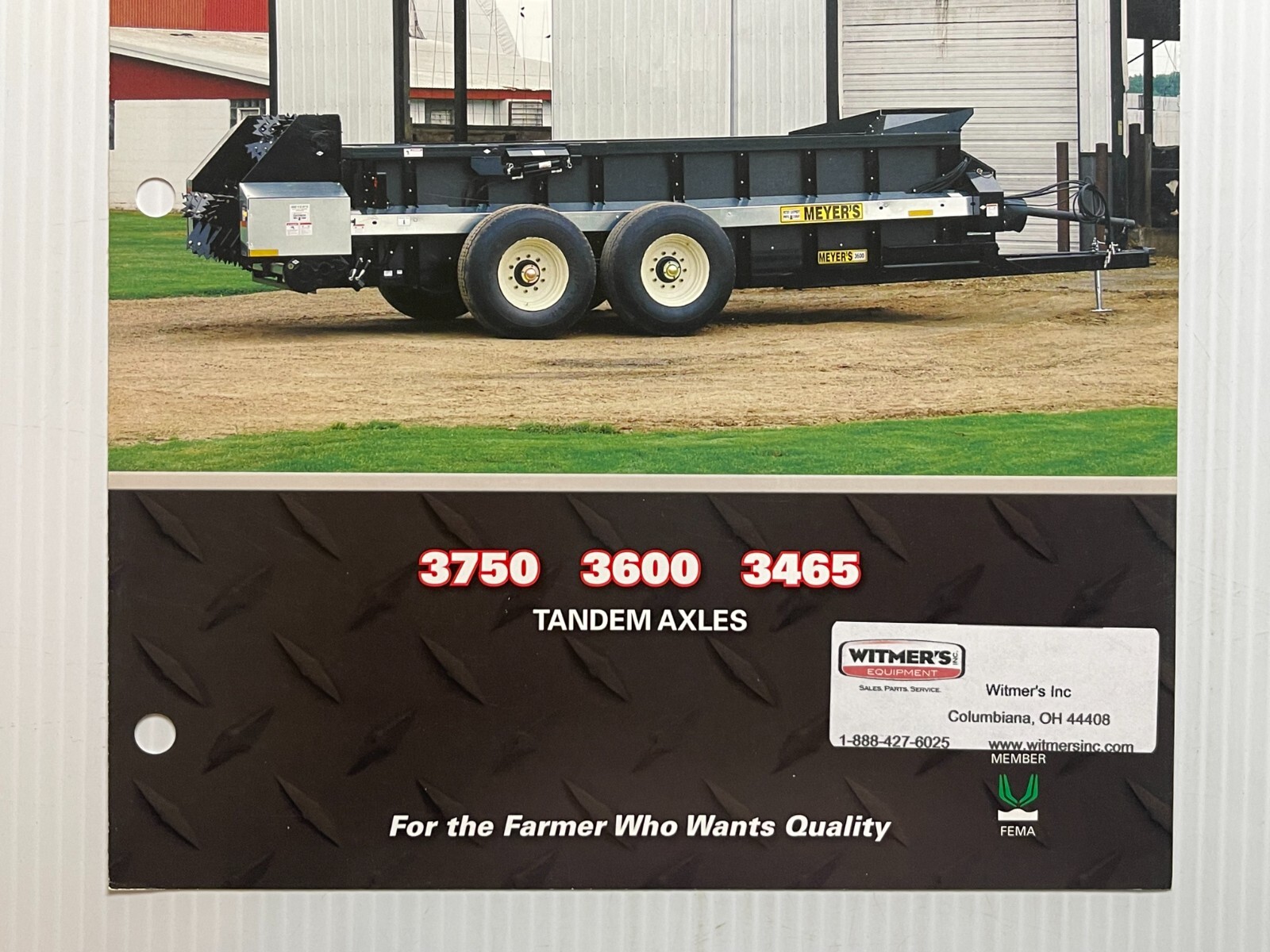 Meyer&rsquo;s Heavy Duty Manure Spreaders – Sales Brochure *Original Dated 2010*