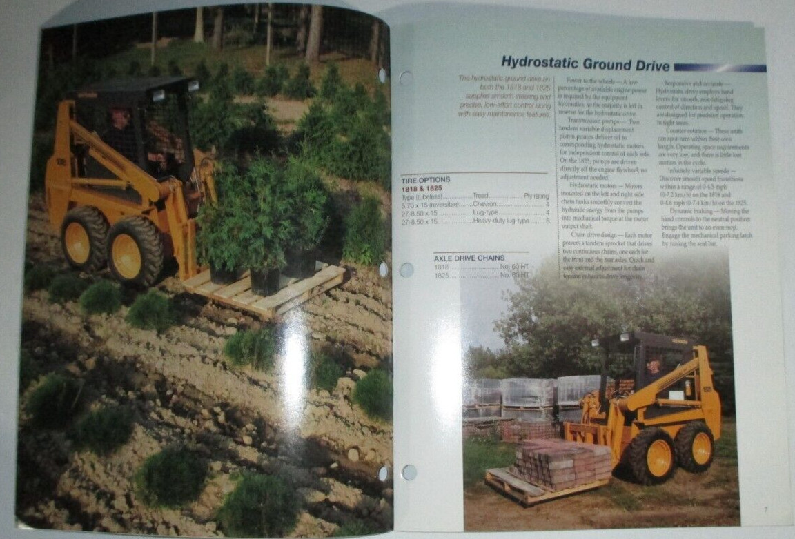 *Case 1818 1825 Skid Steer Loader Sales Brochure Literature CE-026-1-96 ORIGINAL