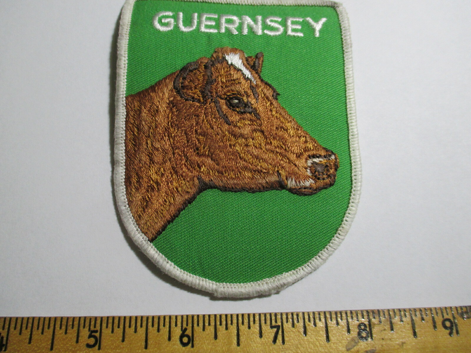 Guernsey Patch Cow Milk Dairy Agricultural Farming Animals NOS Vintage 80&rsquo;s