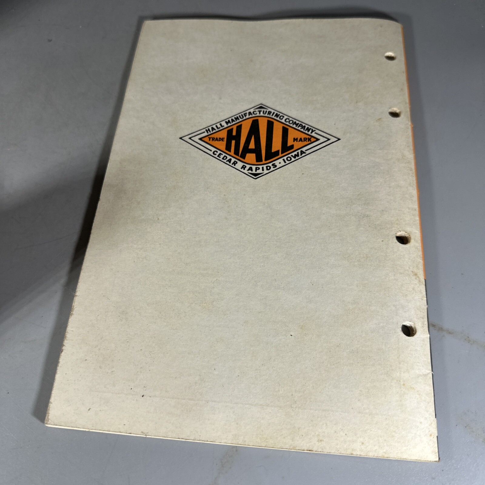 1936 Specialty catalog HALL MANUFACTURING COMPANY Cedar Rapids IOWA agricultural