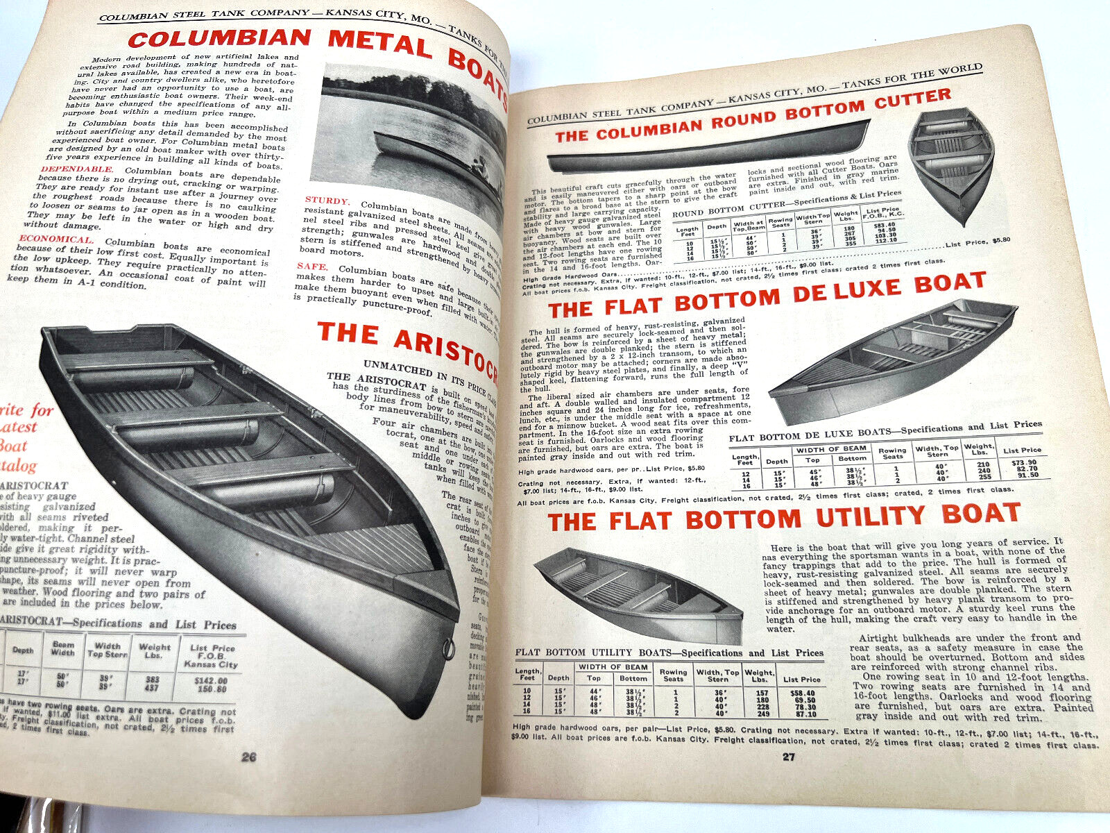 1941 Columbian Farm Equipment Tractor Steel Tank Catalogue Catalog