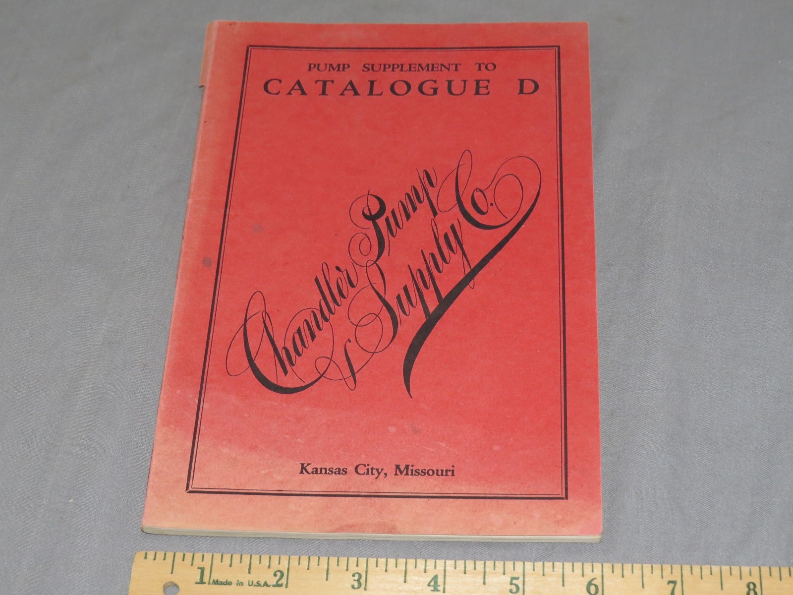 Vintage 1920&rsquo;s CHANDLER Pump Supply Co Full Line Catalog Kansas City Missouri