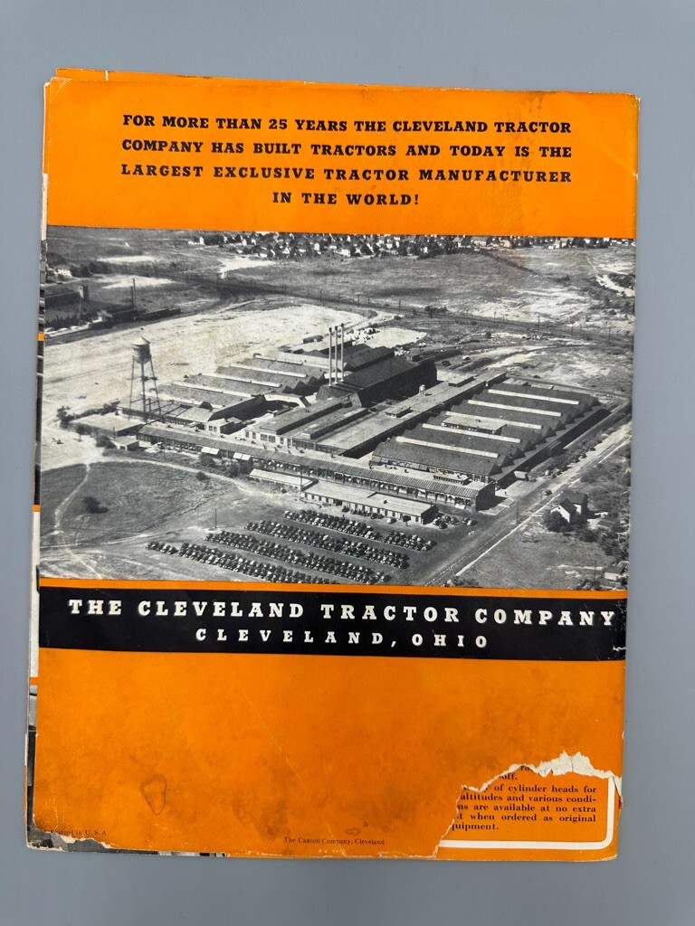 1941 Model A CLETRAC Diesel Gasoline CLEVELAND TRACTOR Machinery Advertising