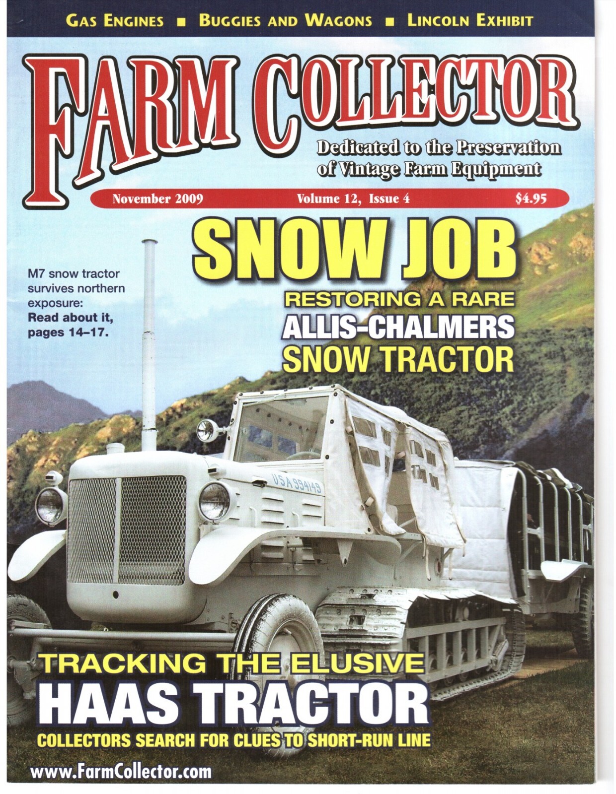 Allis Chalmers M7 snow tractor, HAAS Tractor, Horse drawn wagons information