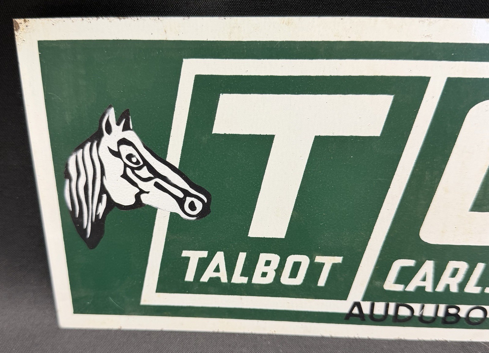 SST Talbot Carlson Inc Sign Horse Steer Graphic Audubon IA NOS