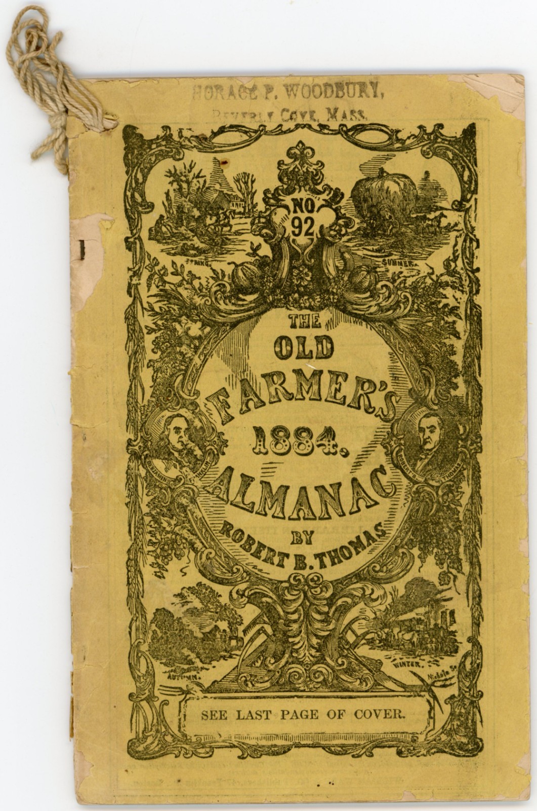 1884 Robert Thomas Farmer&rsquo;s Almanack William Ware 4