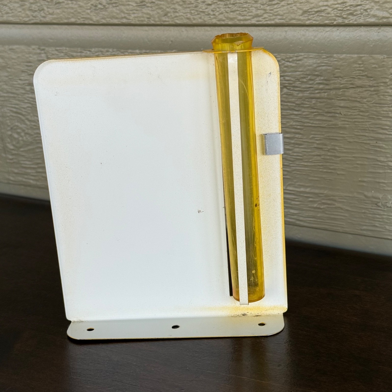 VTG Rain Gauge Topeka Mill & Elevator Co Advertising Kansas Grain Gage Yellow