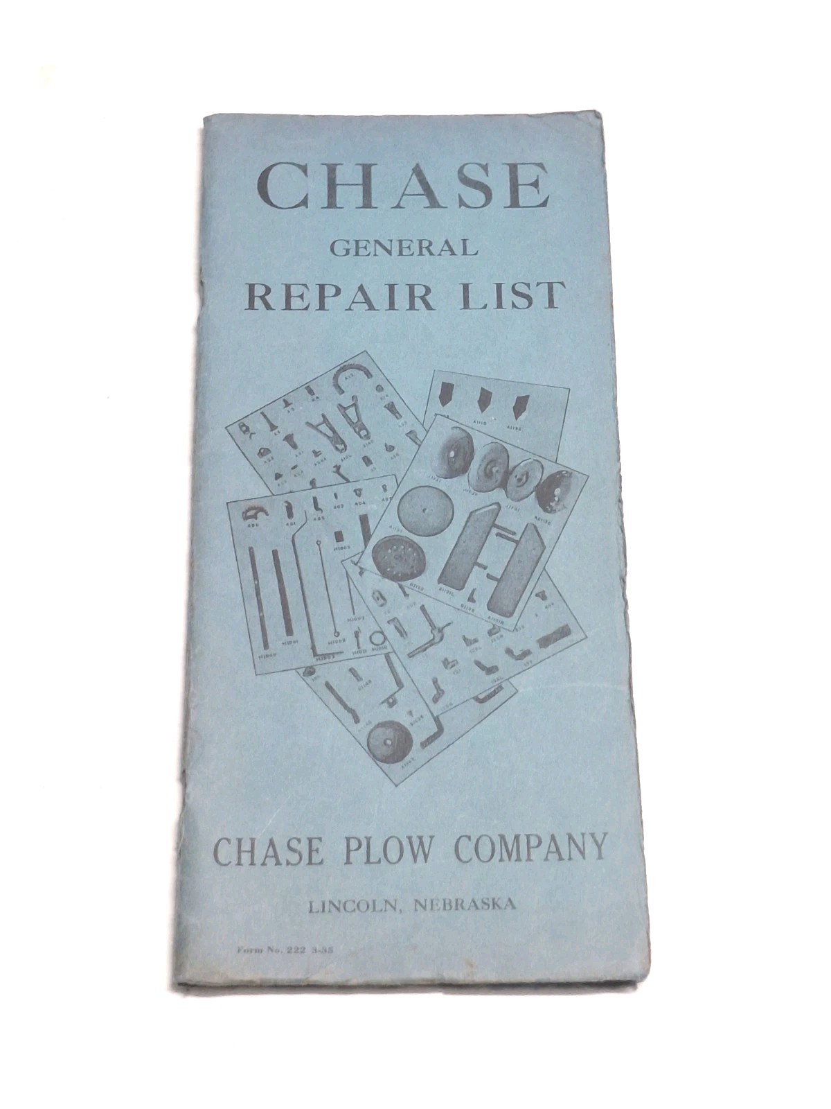 Chase General Repair List Plow Company Lincoln Nebraska Farm Booklet 1935