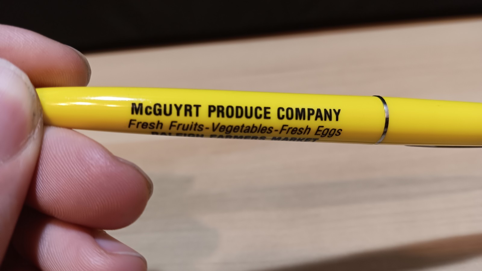 Vintage McGuyrt Produce Company Raleigh Farmers Market NC North Carolina Pen
