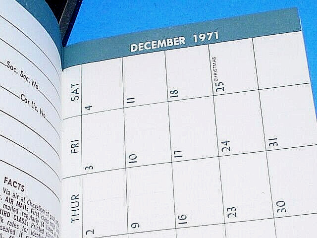 VTG 1970-1983 SPERRY RAND, SPERRY NEW HOLLAND MONTHLY PLANNER CALENDAR BOOKLET