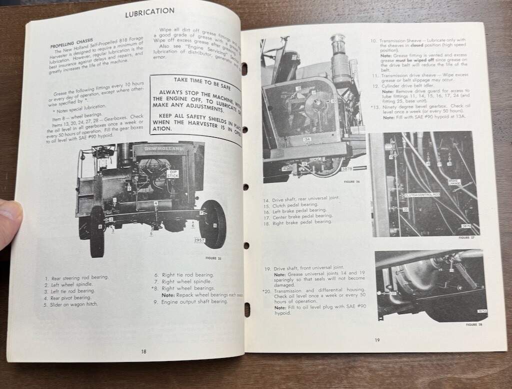 New Holland Owner&rsquo;s Operator&rsquo;s Manual 818 Set Propelled Crop Cruiser