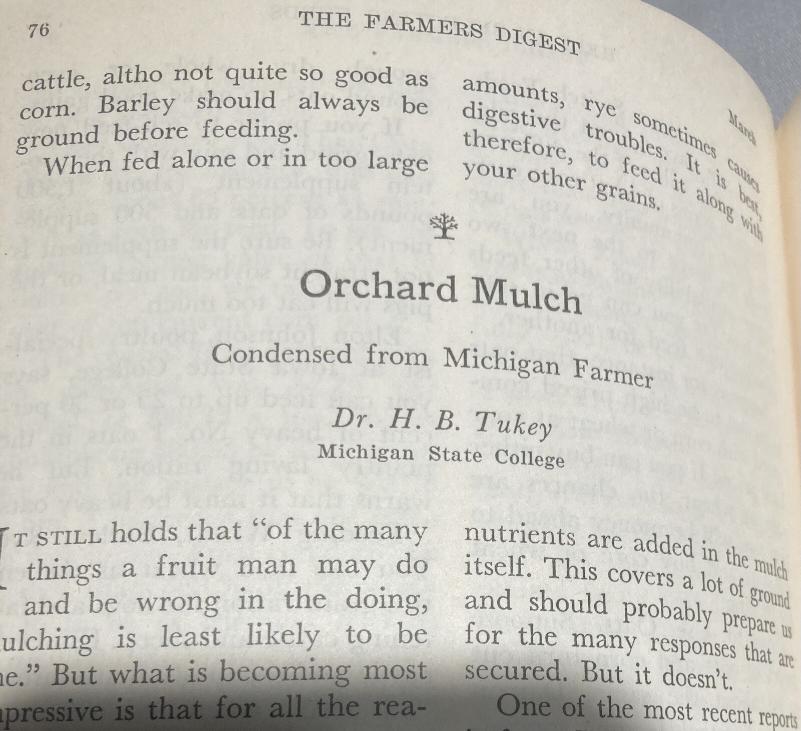 Farmers Digest Magazine March 1949 Lambs Orchard Mulch Kansas Good Will Pork