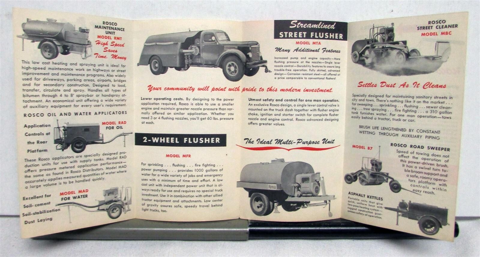 1946-1960 Rosco Complete Line Construction & Maintenance Sales Brochure