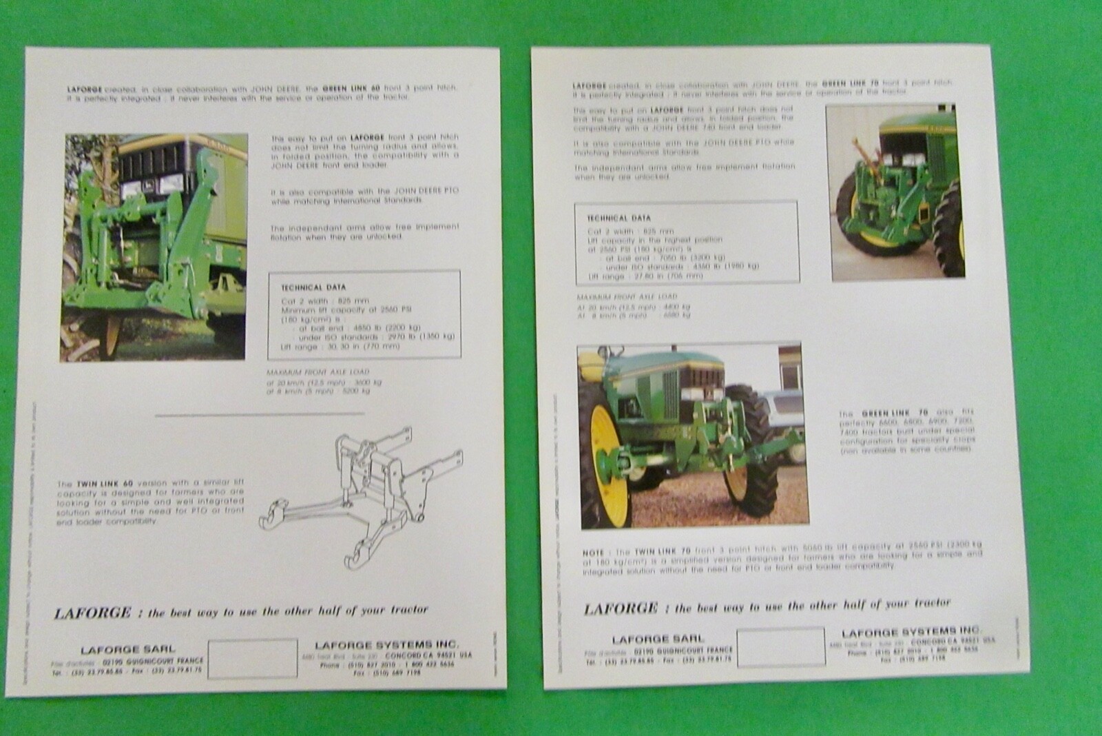 LaForge Front Three Point Hitch Sales Brochure With Prices (1995) 14 pieces