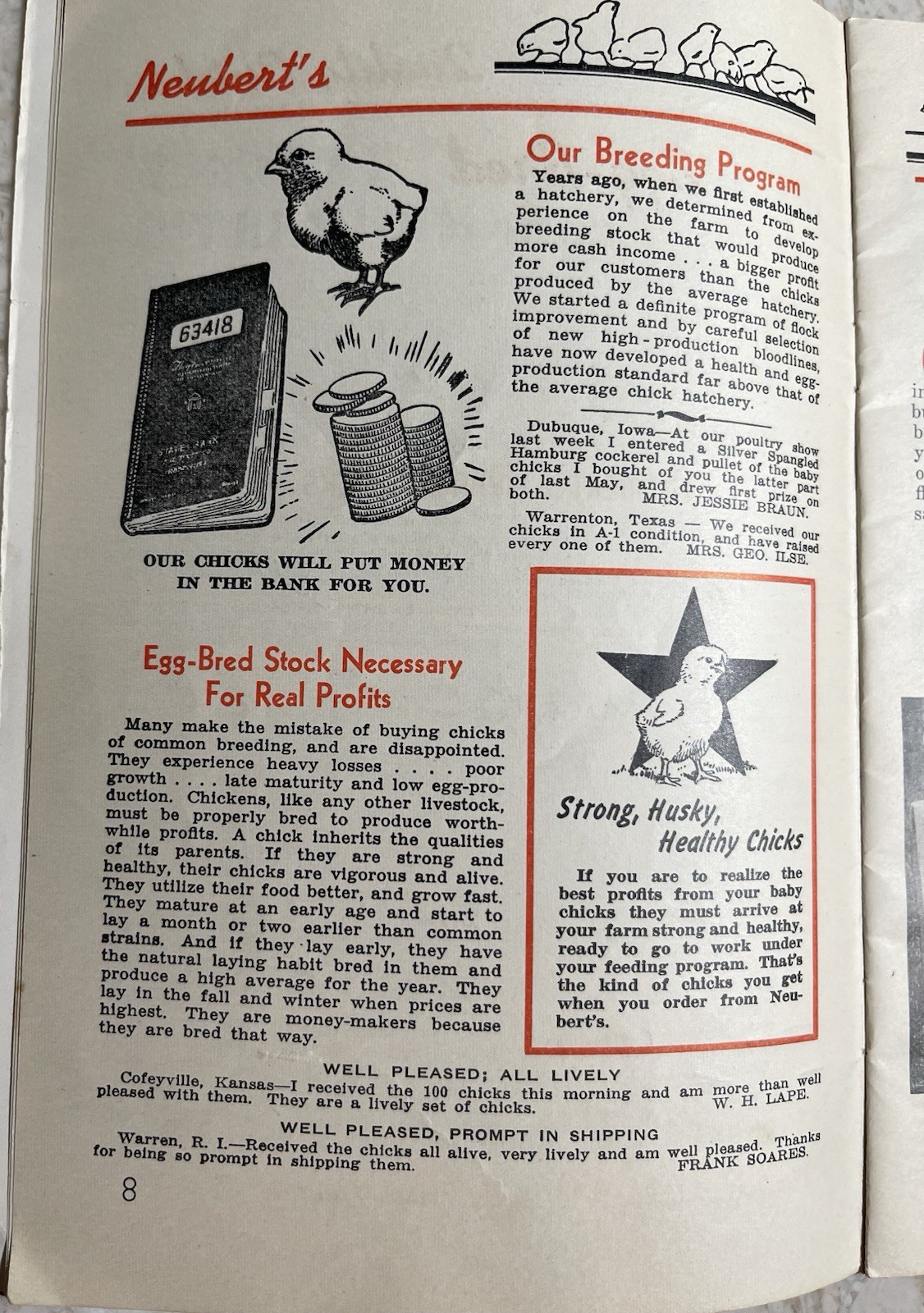Vintage 1945 Neubert&rsquo;s Neubert Poultry + Supply Catalog Mankato MN